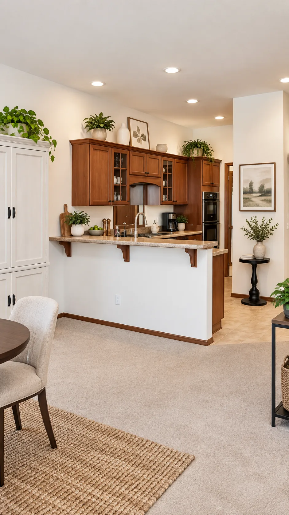 Brookdale kitchen with wood cabinetry and center island